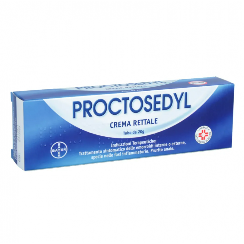 scatola di Proctosedyl Crema Rettale 20 gr per Emorroidi e Ragadi Anali