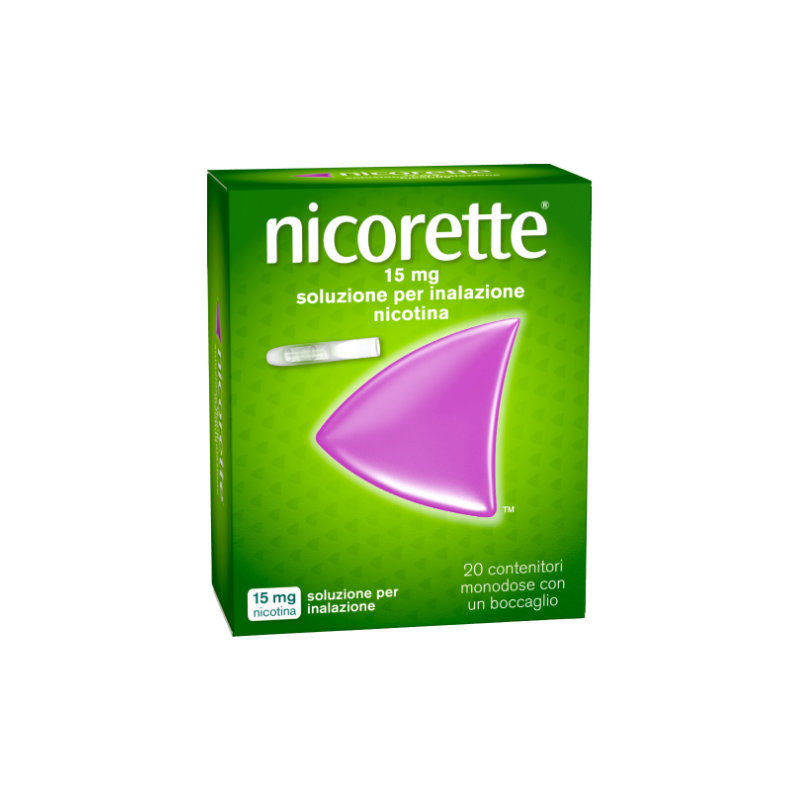 Nicorette Inhaler 20 Flaconcini Monodosi 15 mg Nicotina per Disassuefazione da Sigarette