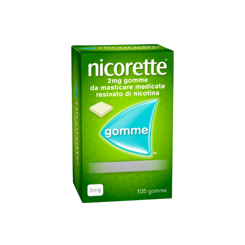 Nicorette Gomme Masticabili Per Smettere Di Fumare 2mg Nicotina 105pz per Disassuefazione da Sigarette