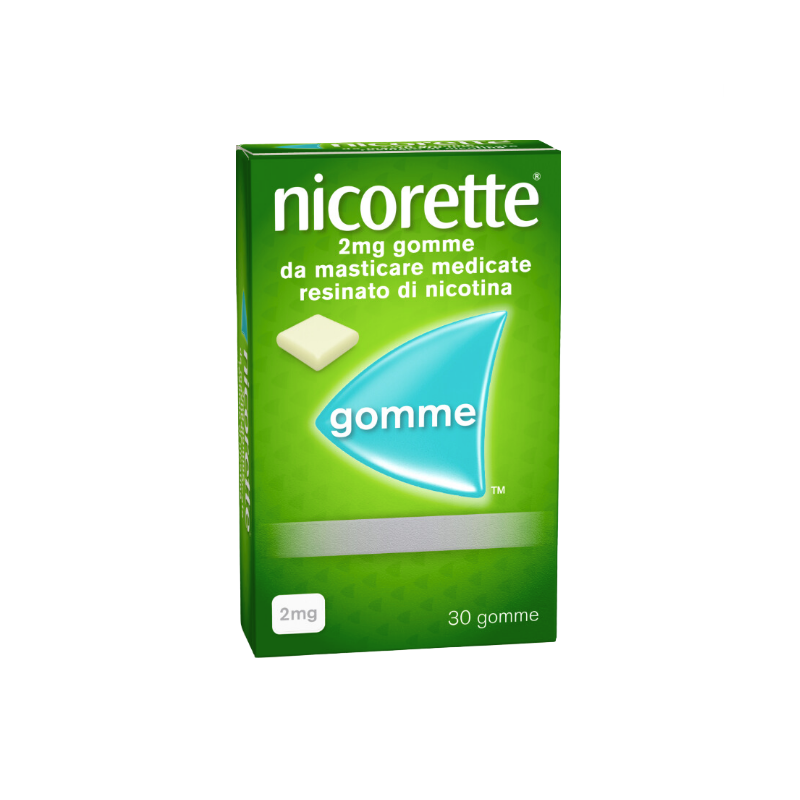 Nicorette Gomme Masticabili Per Smettere Di Fumare 2mg Nicotina 30pz per Disassuefazione da Sigarette