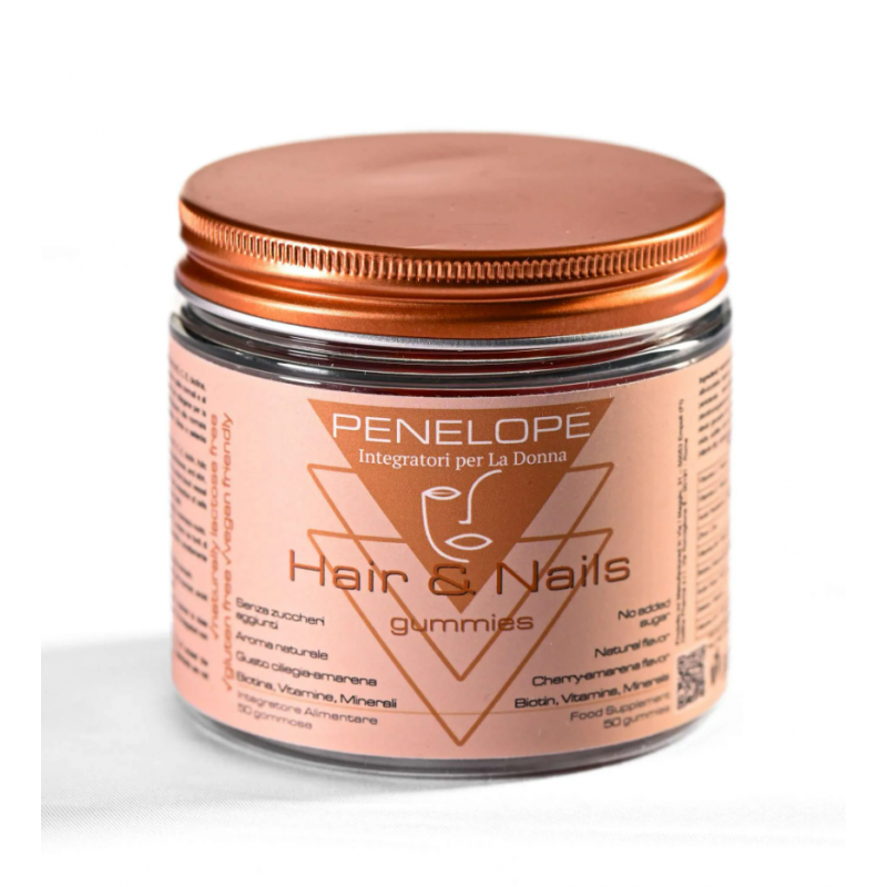 Penelope Hair & Nails Integratore Capelli e Unghie 50 Caramelle Gommose
