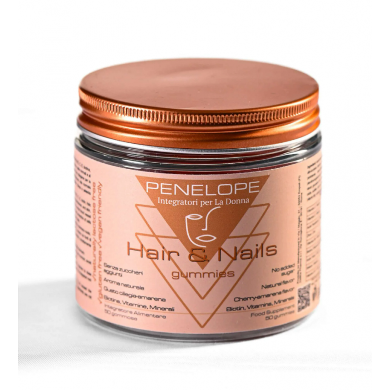 Penelope Hair & Nails Integratore Capelli e Unghie 50 Caramelle Gommose Penelope Hair & Nails Integratore Capelli e Unghie 50 Caramelle Gommose