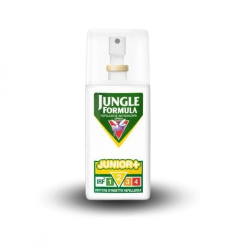 Flacone esterno di Jungle Formula Kids Spray Protezione per Bambini 9,5% 75ml