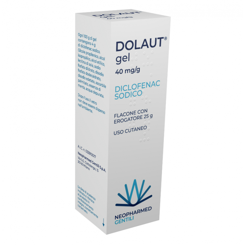 Dolaut Gel Spray Antinfiammatorio ed Antidolorifico 25 grammi 4%