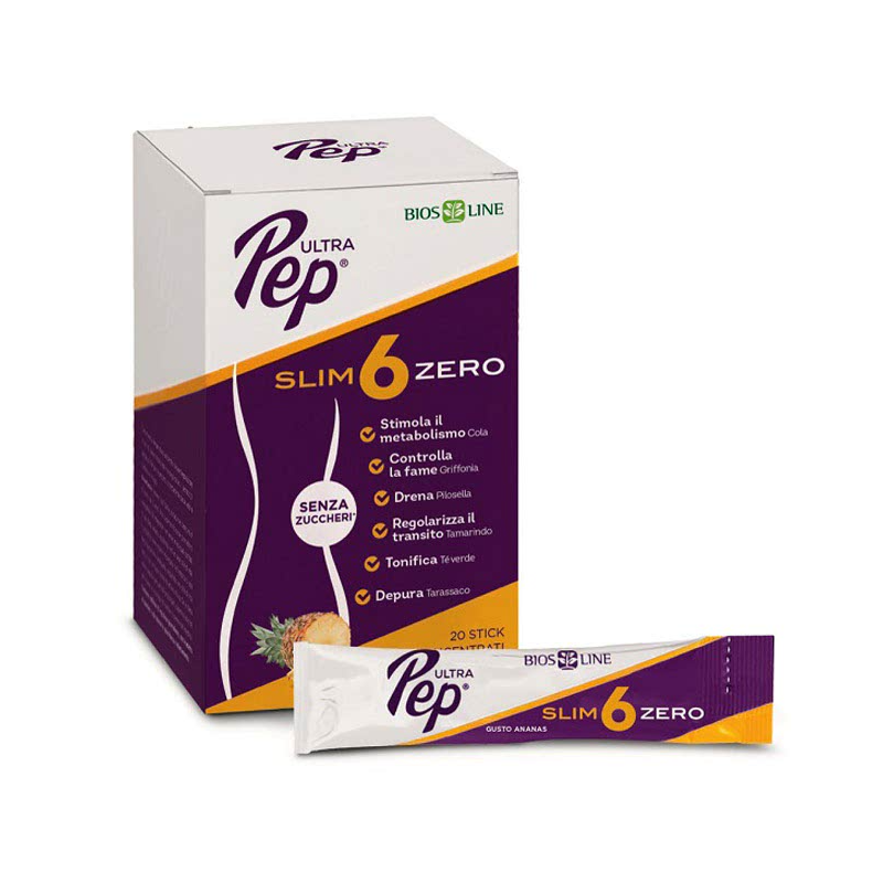 Ultra Pep Slim 6 Zero Zuccheri Ananas Perdita Peso scatola e stick Ultra Pep Slim 6 Zero Zuccheri Ananas Perdita Peso scatola e stick