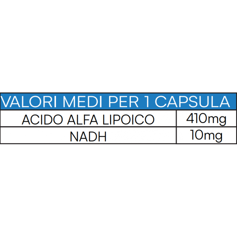 Nadh Acido Alfa Lipoico 30 Capsule da 500 mg Nadh Acido Alfa Lipoico 30 Capsule da 500 mg