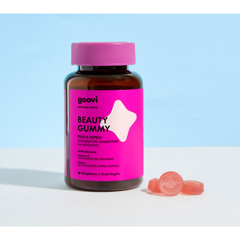 Goovi Beauty Gummy per Salute di Pelle e Capelli 60 Caramelle barattolo e caramelle Goovi Beauty Gummy per Salute di Pelle e Capelli 60 Caramelle barattolo e caramelle
