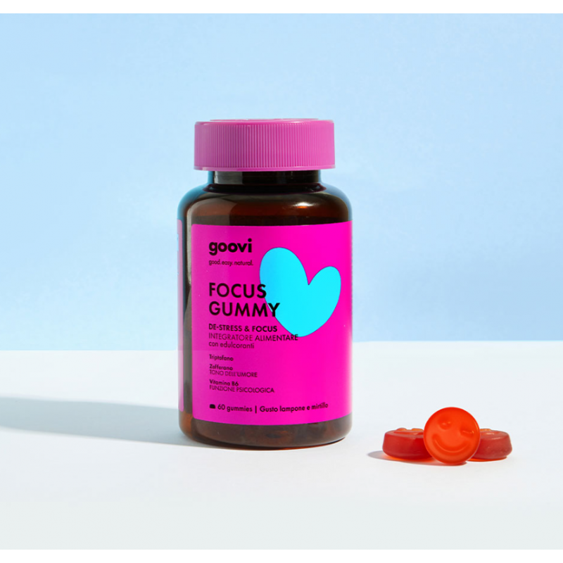 Goovi Focus Gummy Integratore De-stress e Focus 60 Caramelle barattolo e caramelle Goovi Focus Gummy Integratore De-stress e Focus 60 Caramelle barattolo e caramelle