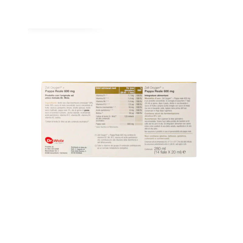 Dr. Wolz Zell Oxygen + Pappa Reale 14 Flaconcini da 20ml