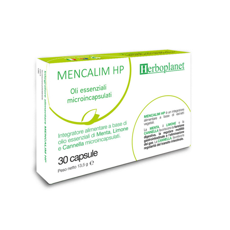 Scatola Herboplanet Mencalim HP Olio Essenziale 30 Capsule