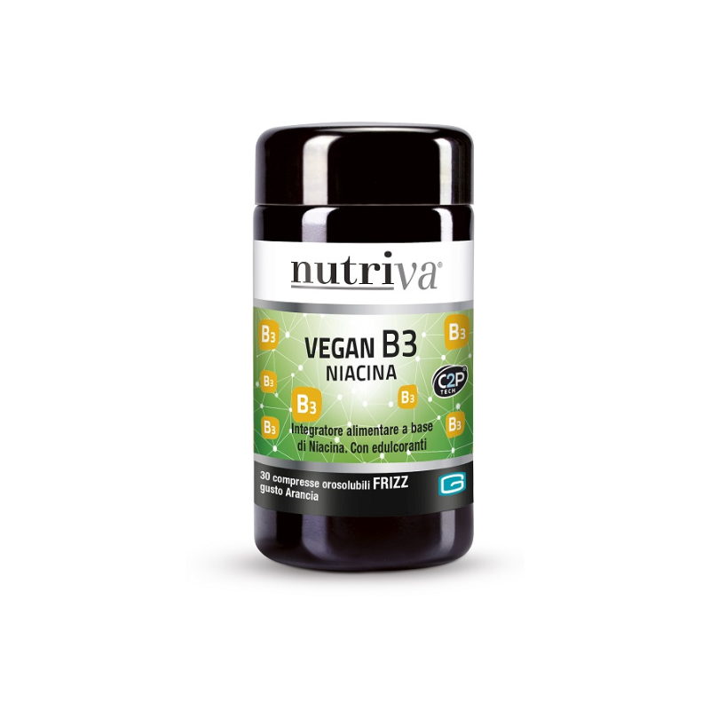 barattolo Nutriva Vegan B3 Fizz 30 Compresse Gusto Arancia barattolo Nutriva Vegan B3 Fizz 30 Compresse Gusto Arancia