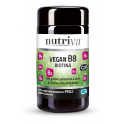 barattolo di Nutriva Vegan B8 30 Compresse Gusto Limone barattolo di Nutriva Vegan B8 30 Compresse Gusto Limone