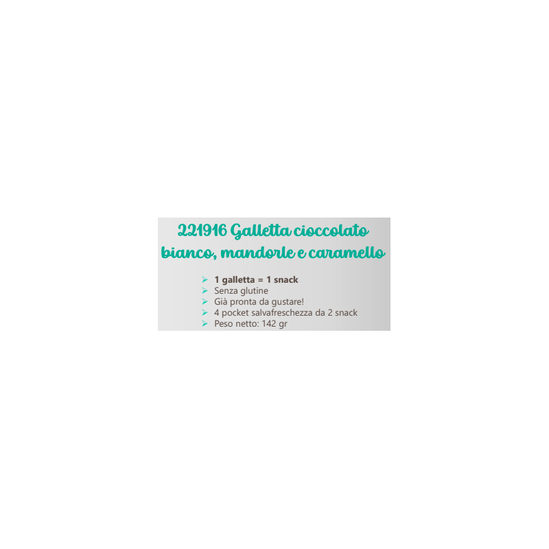 Pesoforma Gallette Cioccolato Bianco Mandorle e Caramello 4 Pocket da 2 Pezzi