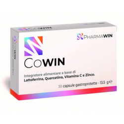 Pharmawin Cowin Integratore per Difese Immunitarie con Lattoferrina e Quercetina 30 Capsule