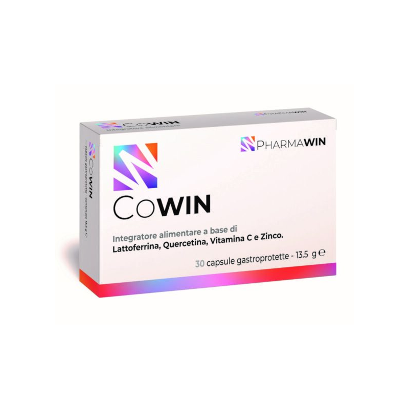 Pharmawin Cowin Integratore per Difese Immunitarie con Lattoferrina e Quercetina 30 Capsule