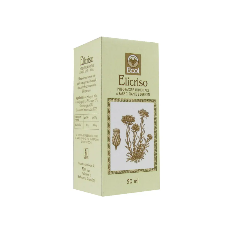 Ecol Elicriso per Dermopatie Epatopatie Cefalee Allergia 50ml Ecol Elicriso per Dermopatie Epatopatie Cefalee Allergia 50ml