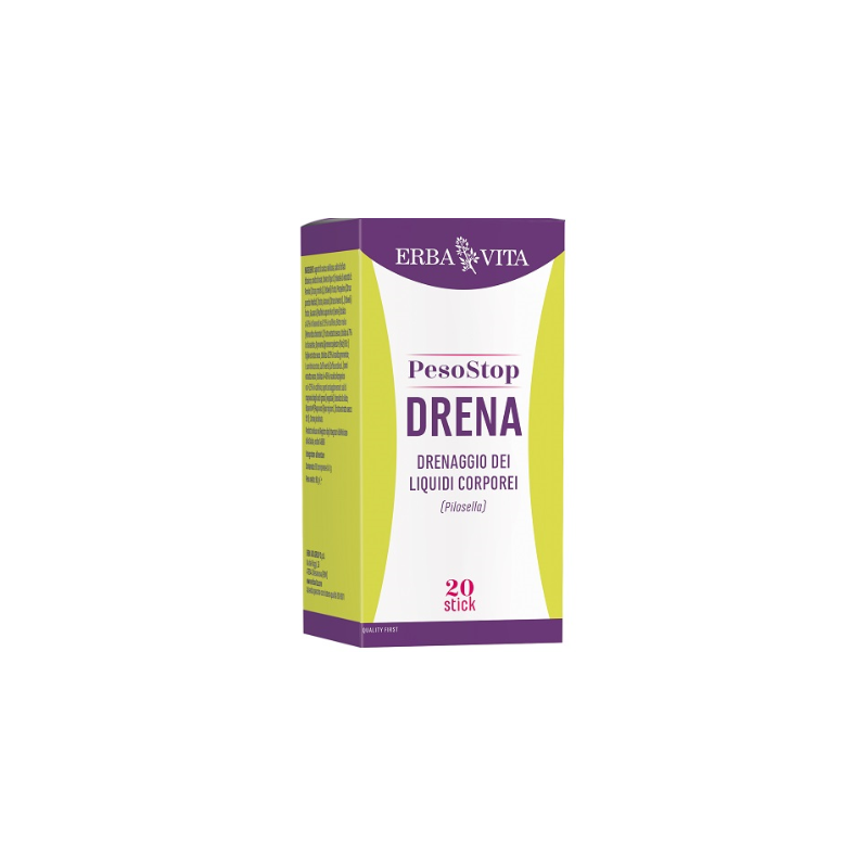 scatola di Erba Vita Peso Stop Drena Integratore Drenante 20 Stick scatola di Erba Vita Peso Stop Drena Integratore Drenante 20 Stick
