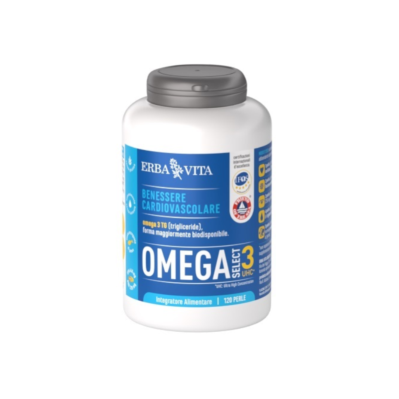 Erba Vita Omega Select 3679 Integratore Colesterolo e Trigliceridi 120 Perle