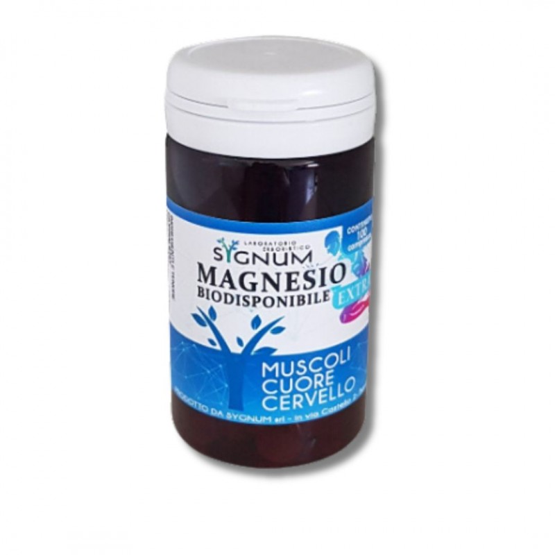 Barattolo esterno di Sygnum Magnesio Extra per Muscoli, Cuore e Cervello 100 Compresse