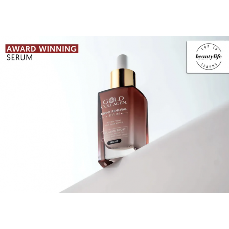 Gold Collagen Night Renewal Siero Viso Notte Anti Rughe 30ml flacone