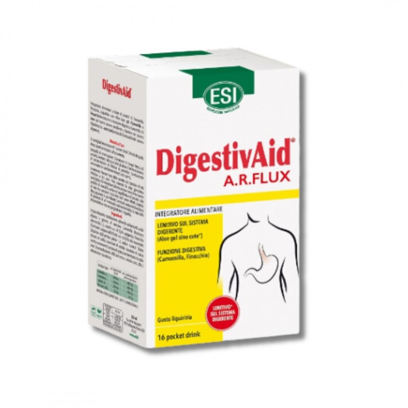 ESI DigestivAid A.R Flux Integratore Digestivo Naturale Gusto Liquirizia 16 Stick ESI DigestivAid A.R Flux Integratore Digestivo Naturale Gusto Liquirizia 16 Stick