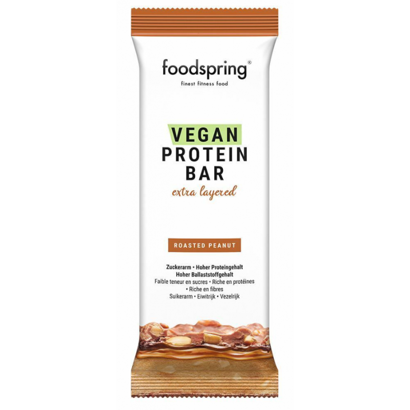Foodspring Barretta Proteica Vegana Multistrato Gusto Arachidi 1 Barretta Foodspring Barretta Proteica Vegana Multistrato Gusto Arachidi 1 Barretta
