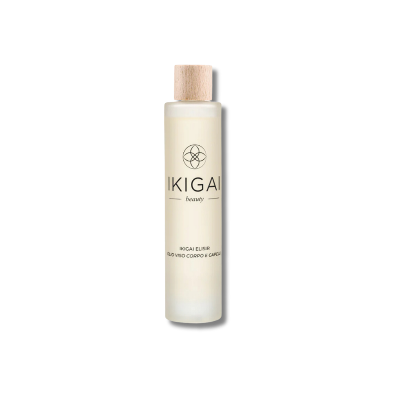 flacone di Ikigai Elisir Olio Viso Corpo e Capelli 100ml flacone di Ikigai Elisir Olio Viso Corpo e Capelli 100ml