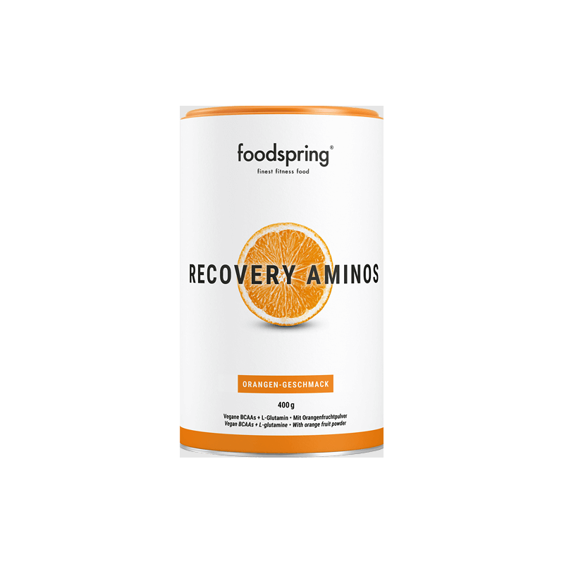 Foodspring Recovery Aminos Integratore Post Workout Gusto Arancia 400g barattolo Foodspring Recovery Aminos Integratore Post Workout Gusto Arancia 400g barattolo