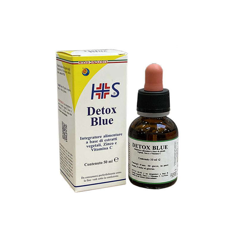 Herboplanet Detox Blue Gocce Azione Antiossidante 50ml scatola e flacone