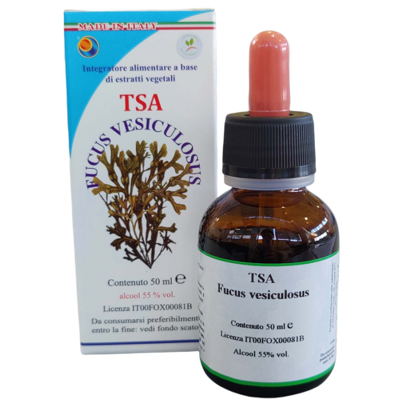 Herboplanet TSA Fucus Vesiculosus Controllo del Peso 50ml scatola e flacone Herboplanet TSA Fucus Vesiculosus Controllo del Peso 50ml scatola e flacone