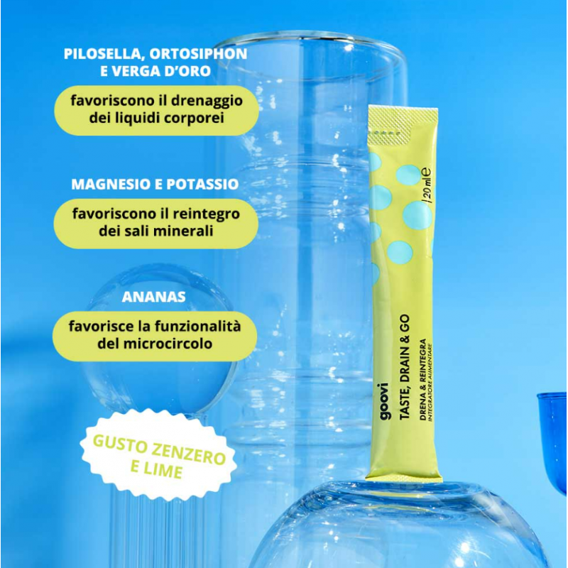 Goovi Drenante Zenzero e Limone 24 Stick Goovi Drenante Zenzero e Limone 24 Stick