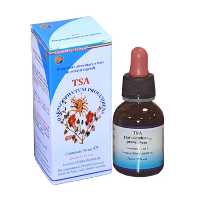 Herboplanet TSA Harpagophytum per Funzionalità Articolare 50ml flacone e scatola Herboplanet TSA Harpagophytum per Funzionalità Articolare 50ml flacone e scatola