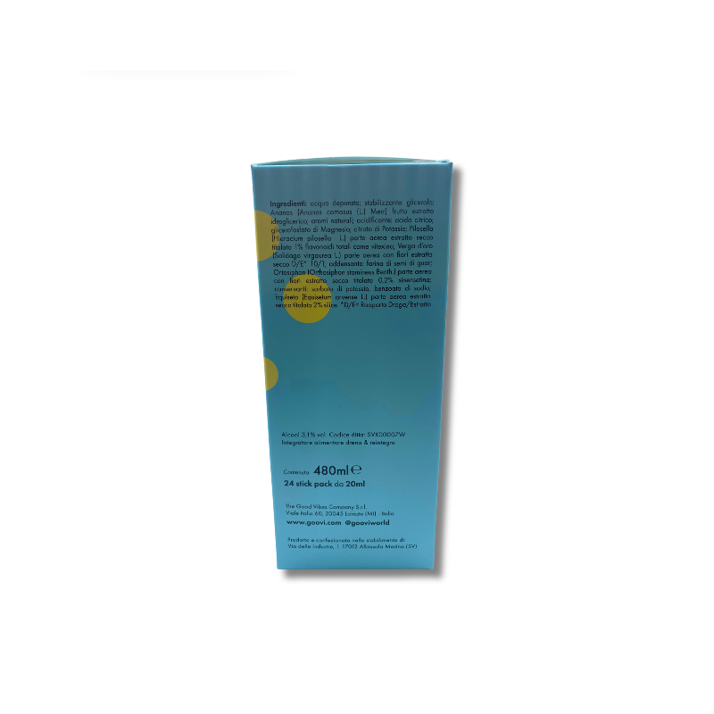 Goovi Drenante Zenzero e Limone Integratore per Microcircolo 24 Stick da 20ml Goovi Drenante Zenzero e Limone Integratore per Microcircolo 24 Stick da 20ml