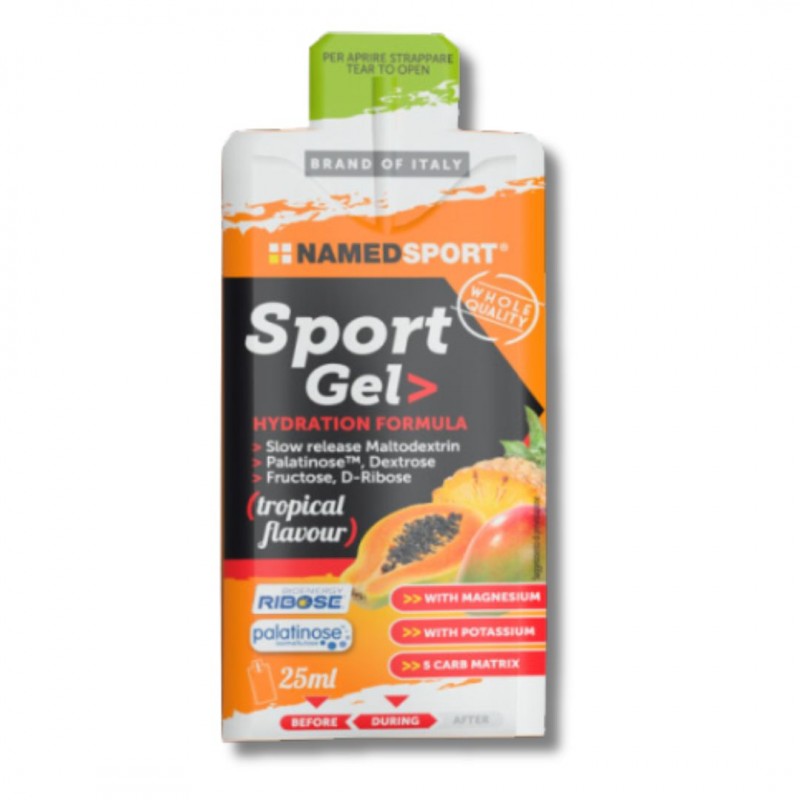 Named Sport Gel Integratore Energetico Sportivi Gusto Tropical 25ml bustina Named Sport Gel Integratore Energetico Sportivi Gusto Tropical 25ml bustina