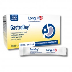 Longlife Gastroday Integratore per Gastrite 10 Stick scatola Longlife Gastroday Integratore per Gastrite 10 Stick scatola