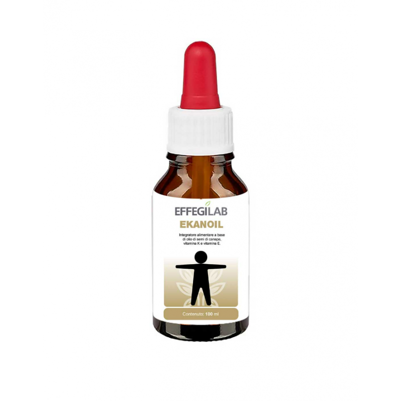 flacone di Effegilab Ekanoil con Integratore CBD Flacone in Gocce 100 ml flacone di Effegilab Ekanoil con Integratore CBD Flacone in Gocce 100 ml
