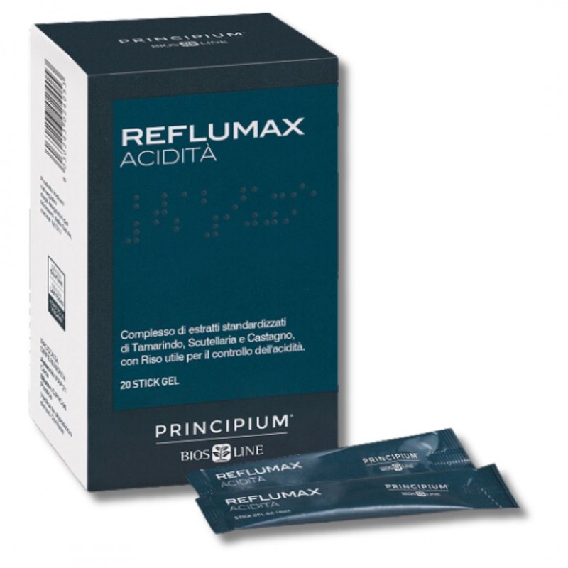 Bios Line Principium Reflumax per Acidità di Stomaco 24 Stick da 10ml scatola e bustine