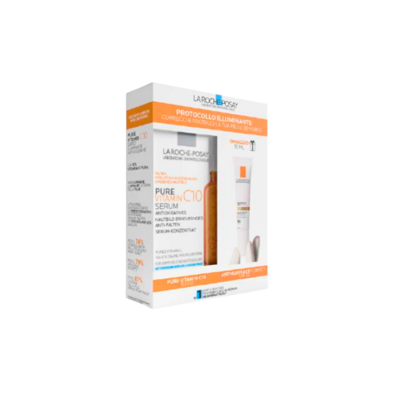 confezione di La Roche Posay Kit Vit C 10 Siero 30 ml + Anthelios Solare 15 ml