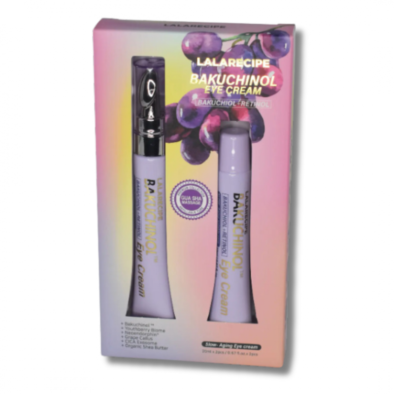 Lalarecipe Crema Contorno Occhi Bakuchinol Cosmesi Coreana 2 x 20ml scatola