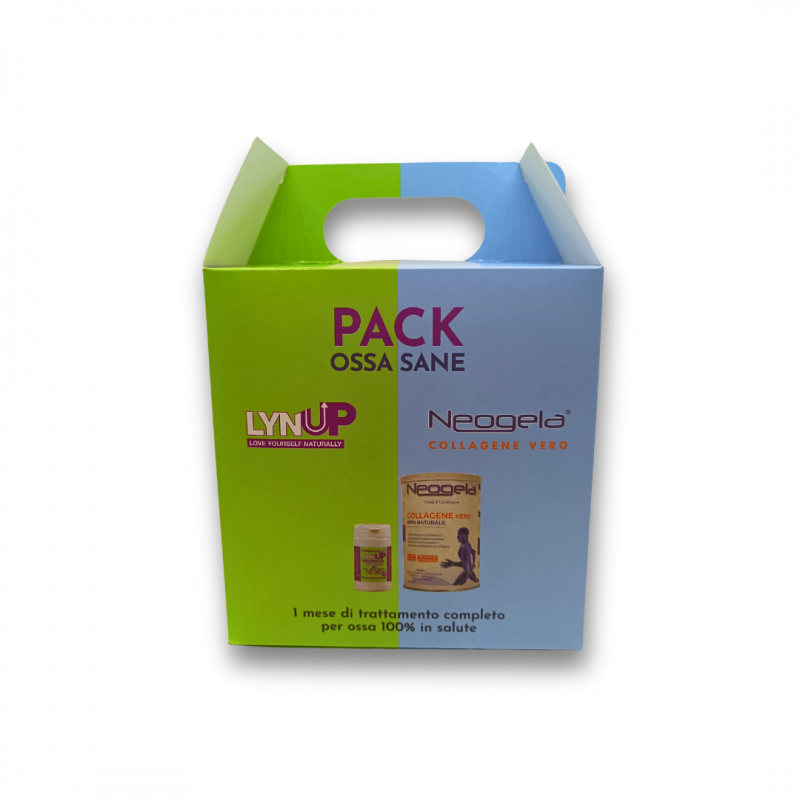 Kit per Ossa con Neogela Collagene Vero Polvere 400 gr + Lyn Up 30 Capsule Kit per Ossa con Neogela Collagene Vero Polvere 400 gr + Lyn Up 30 Capsule