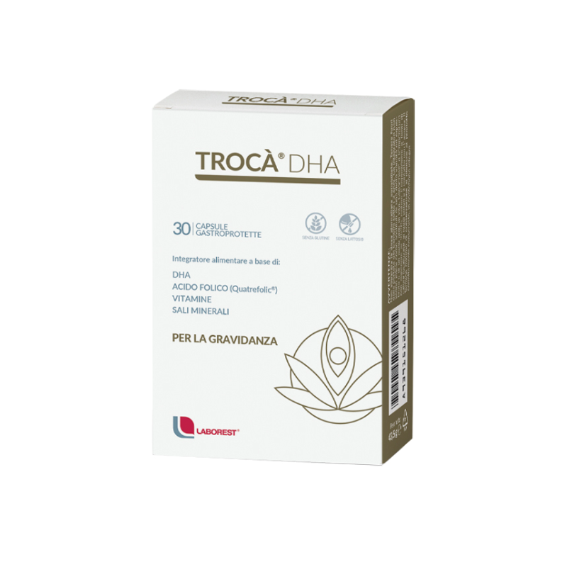 Scatola Troca' DHA Integratore per Gravidanza 30 Capsule Scatola Troca' DHA Integratore per Gravidanza 30 Capsule