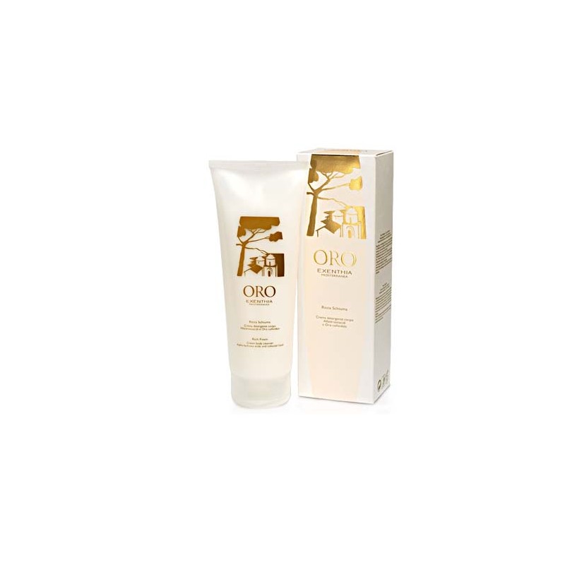 Exenthia Mediterranea Oro Doccia Ricca Schiuma per Pelle Morbida e Idratata 260ml