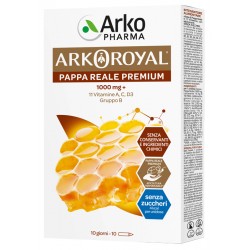 confezione di Arkoroyal Pappa Reale 1000 Mg + Vitamine Senza Zucchero 10 Fiale confezione di Arkoroyal Pappa Reale 1000 Mg + Vitamine Senza Zucchero 10 Fiale