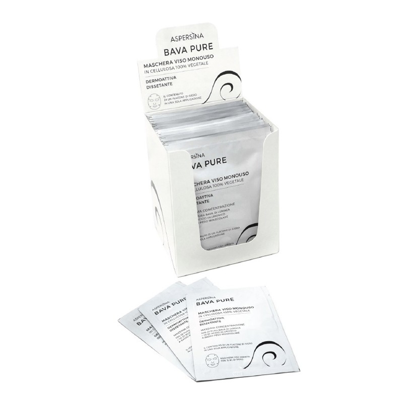 Aspersina Bava Pure Maschera Monouso per Idratazione e Rinnovamento 15ml Aspersina Bava Pure Maschera Monouso per Idratazione e Rinnovamento 15ml