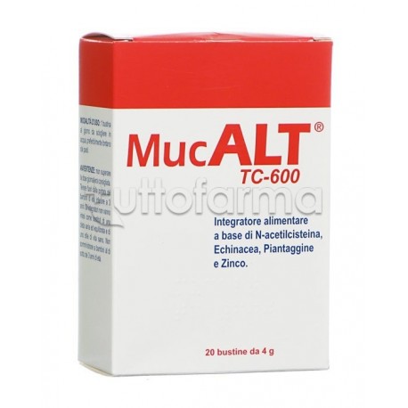 MucAlt TC 600 Integratore per le vie respiratorie 20 Buste