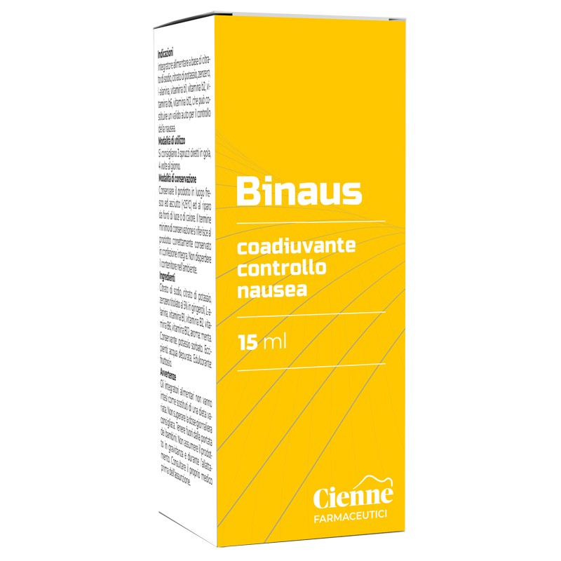 Binaus Spray per Controllo Nausea 15ml Binaus Spray per Controllo Nausea 15ml