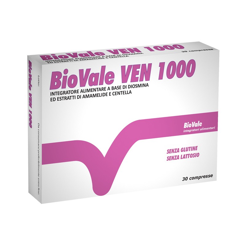 BioVale VEN 1000 per Circolazione e Cellulite 30 Compresse Divisibili BioVale VEN 1000 per Circolazione e Cellulite 30 Compresse Divisibili