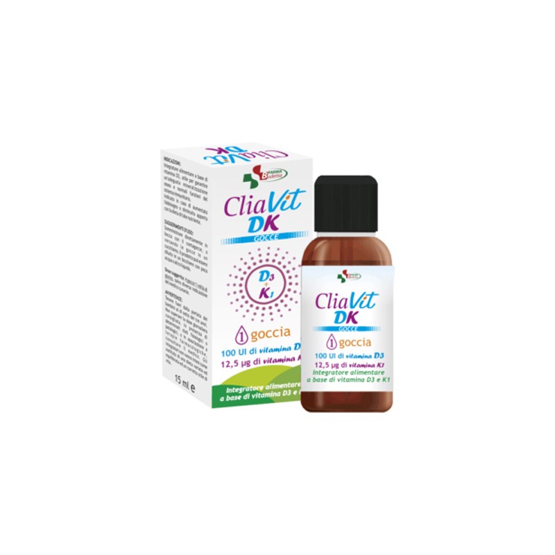 Cliavit DK Gocce per Mineralizzazione Ossea e Supporto Immunitario 15ml Cliavit DK Gocce per Mineralizzazione Ossea e Supporto Immunitario 15ml