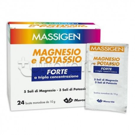 Massigen Forte Integratore Magnesio e Potassio  24+6 Buste