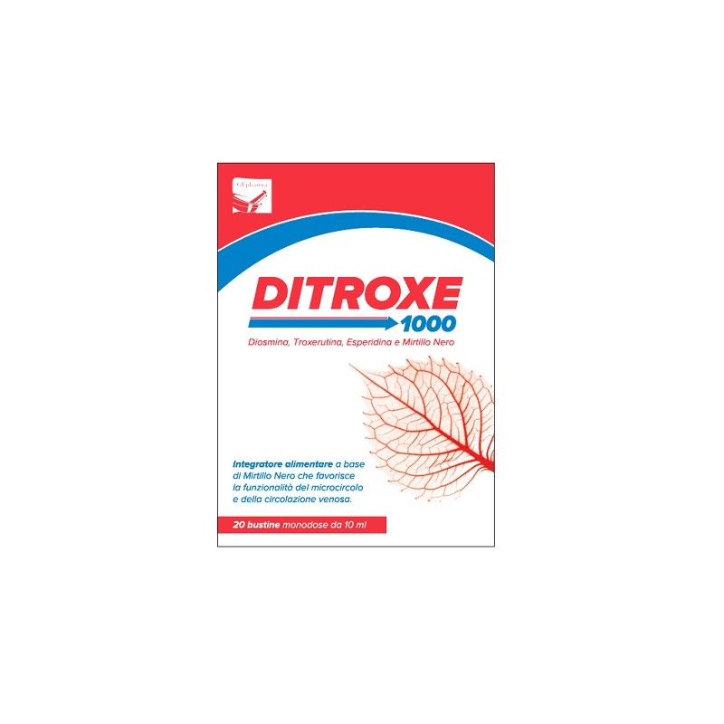 Ditroxe 1000 Int per Microcircolo e Circolazione Venosa 20 Bustine Stick Pack Monodose